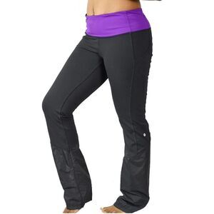 Lululemon‎ | Run Clear As Mud Black Purple Pants size 6